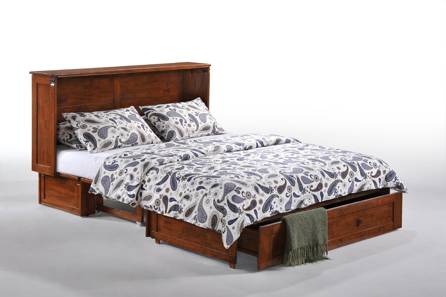 derwin queen storage murphy bed with mattress